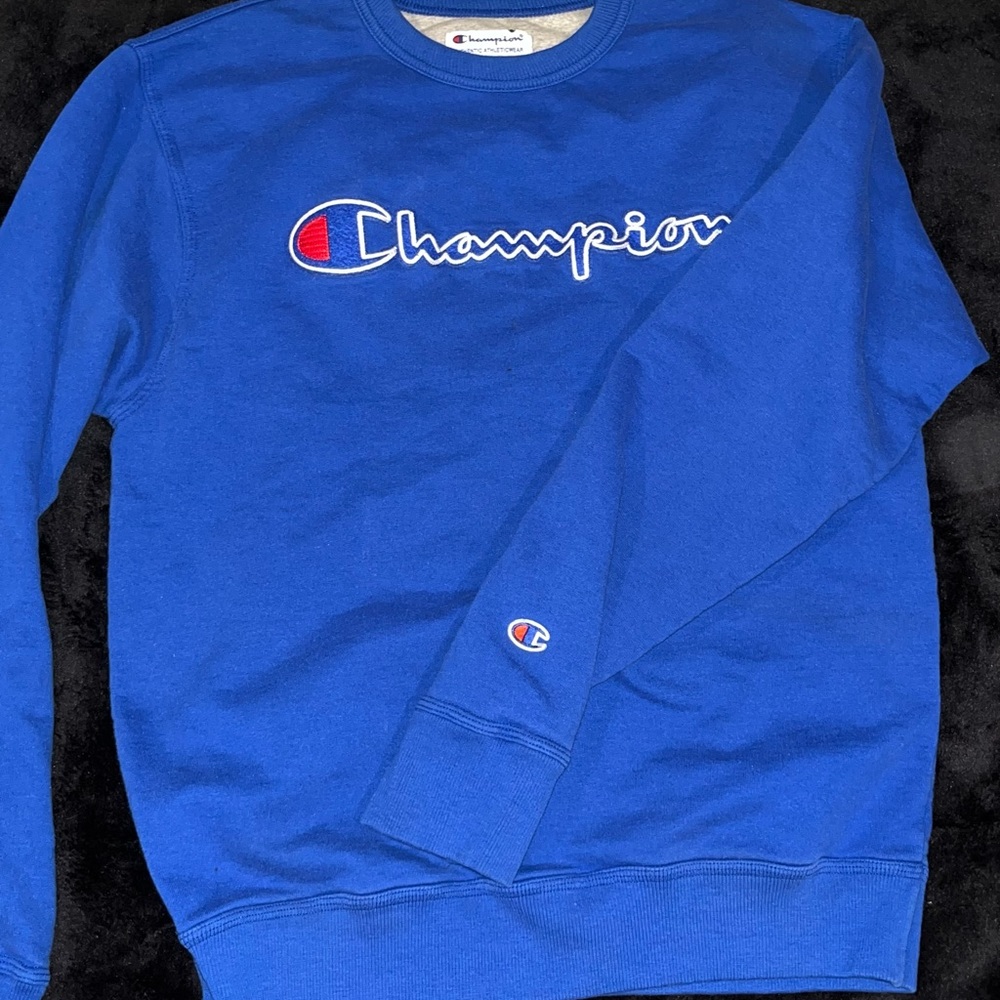 Medium royal blue champion crewneck